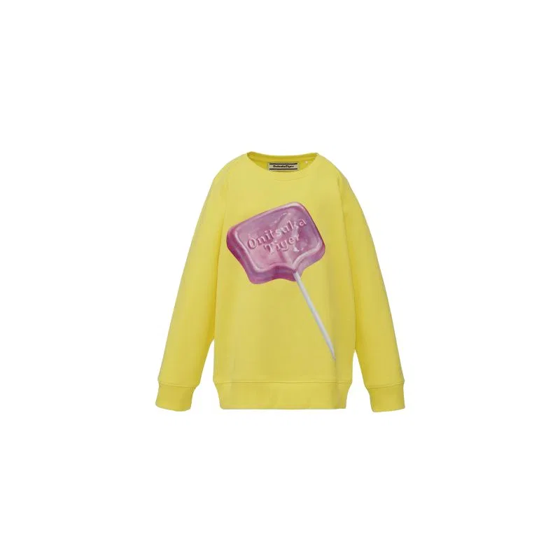 Детский свитшот с круглым вырезом Yellow Purple Onitsuka Tiger