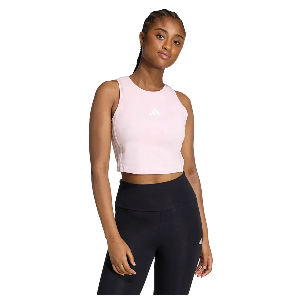 Утепленная безрукавка Adidas Essentials 3 Stripes, розовый