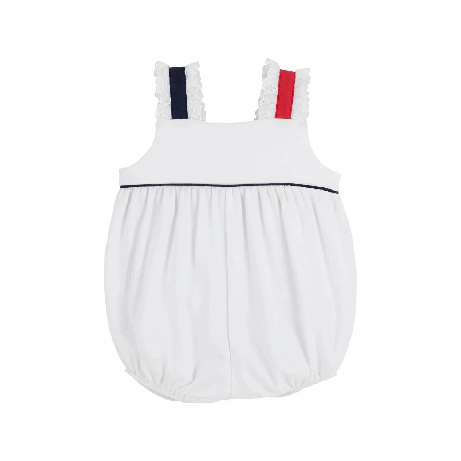 Детский боди-комбинезон с принтом Babs Bubble Romper Beaufort Bonnet, White Navy Red — фото 2