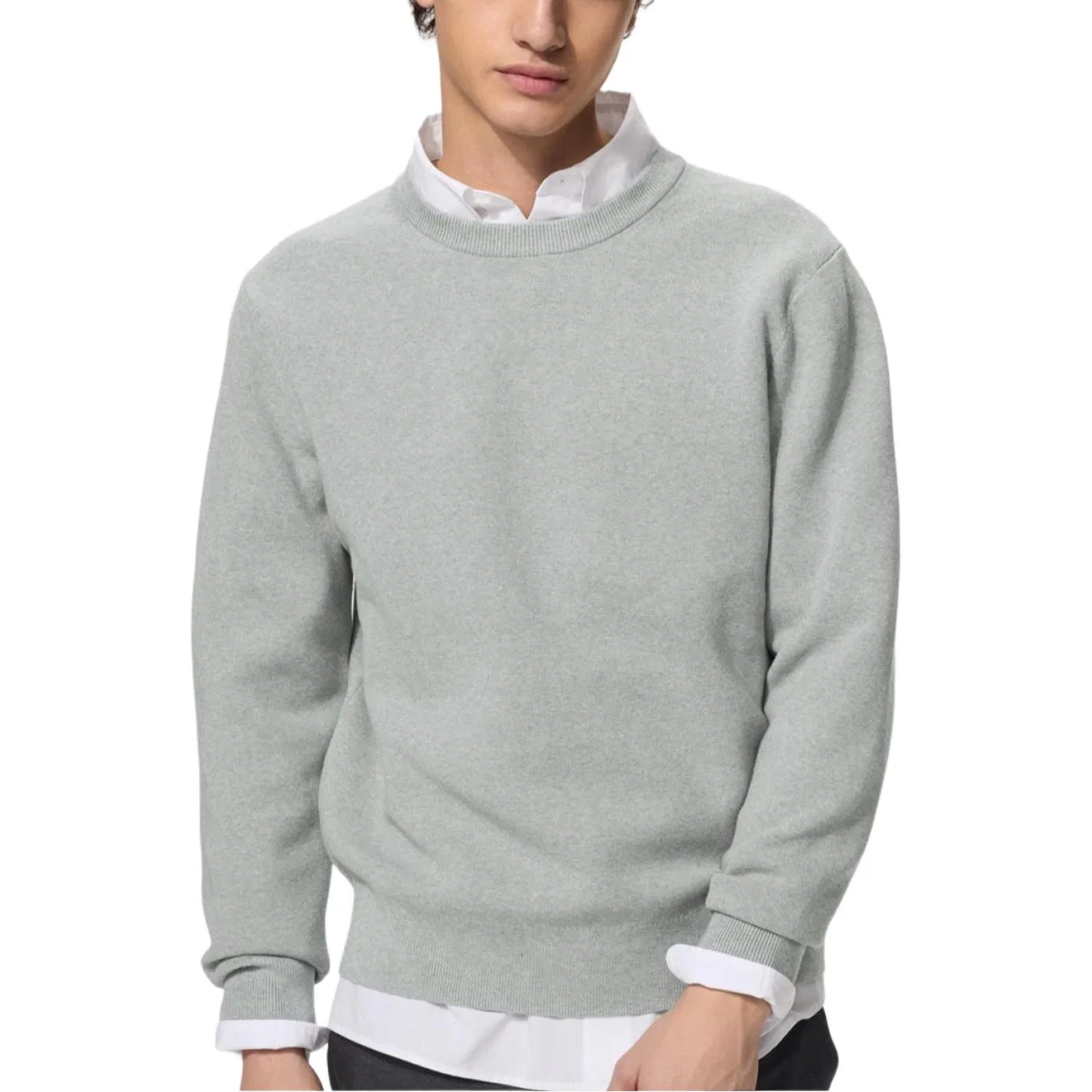 Свитер с круглым вырезом Gray FW26 Unisex UNIQLO