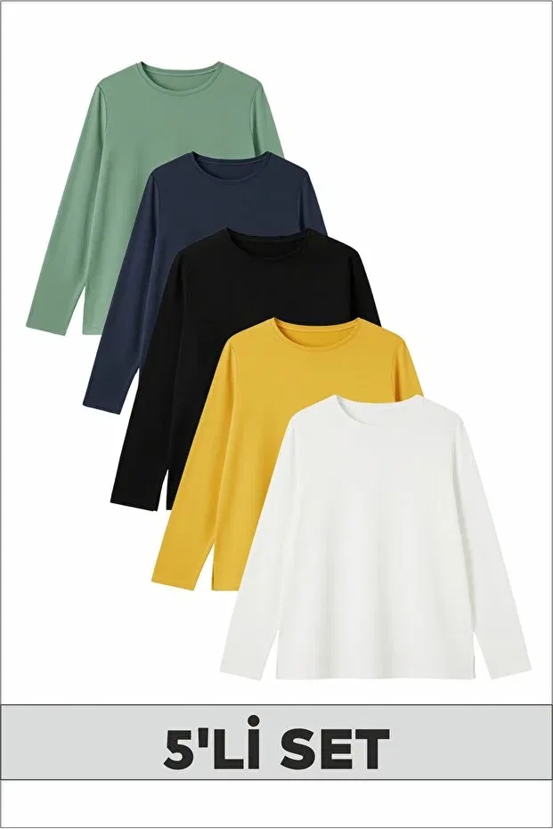 Детские свитшот для девочек с круглым вырезом Fyk Kids, Mint-Navy-Black-Yellow-White