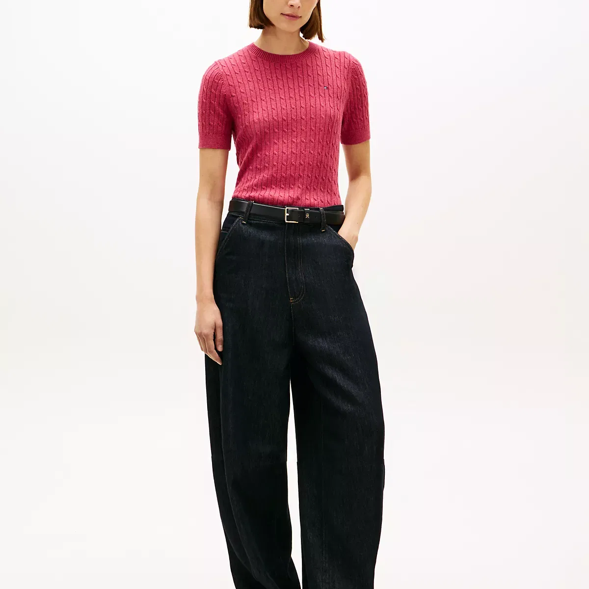 Женский свитер с круглым вырезом Heather Red Tommy Hilfiger — фото 3