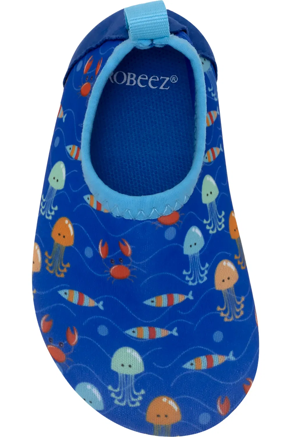 Детские кеды slip-on с океанским принтом Robeez, синий — фото 4