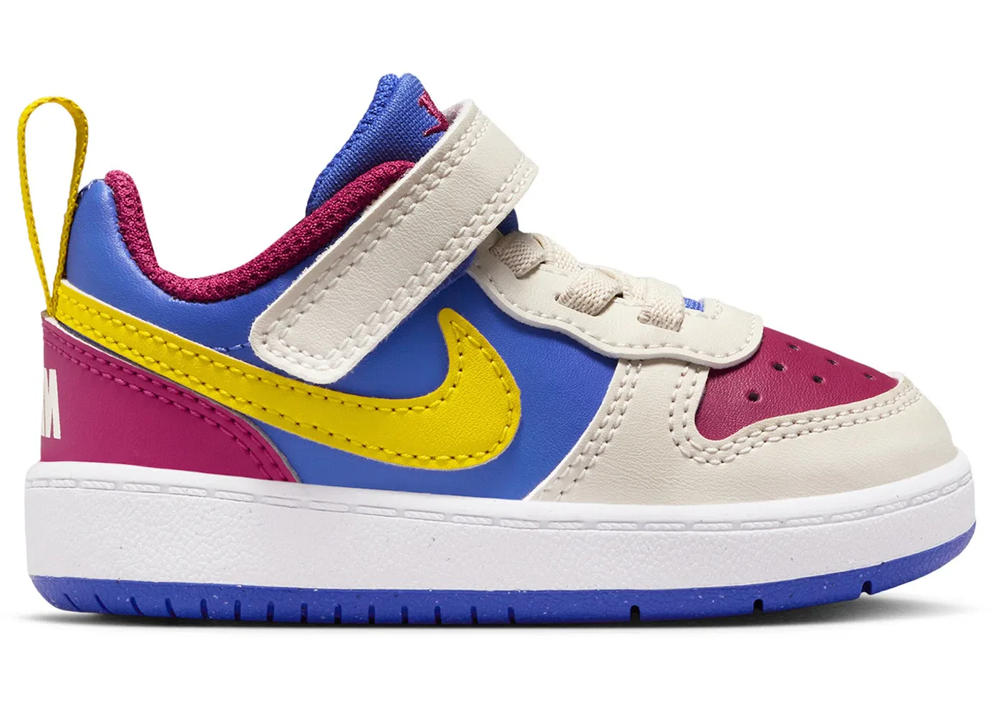 Детские кроссовки Lifestyle Nike Court Borough Low Recraft Nike, Sweet Beet/Soft Pearl/Comet Blue/Bright Citron