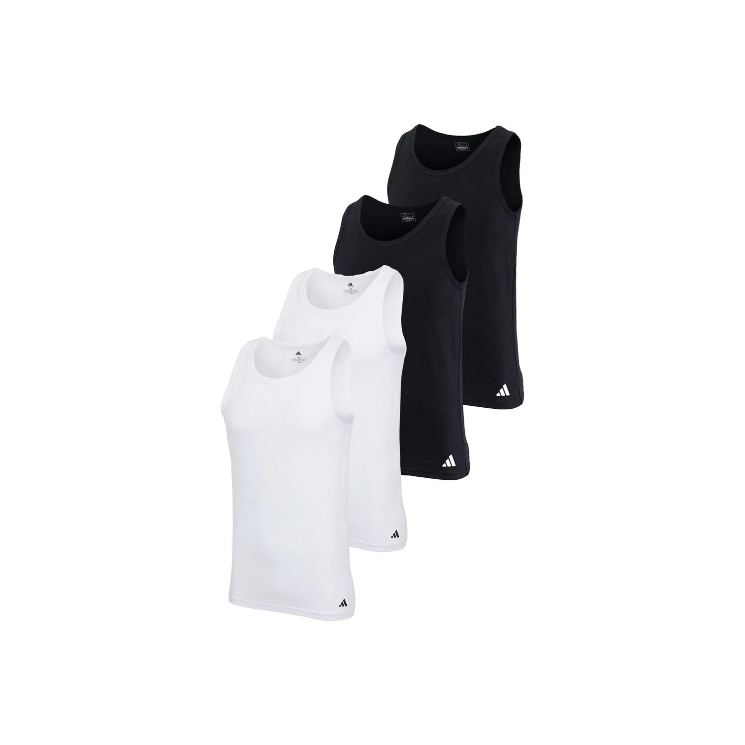 Мужская майка-борцовка из 4 предметов Adidas Originals, Black/White