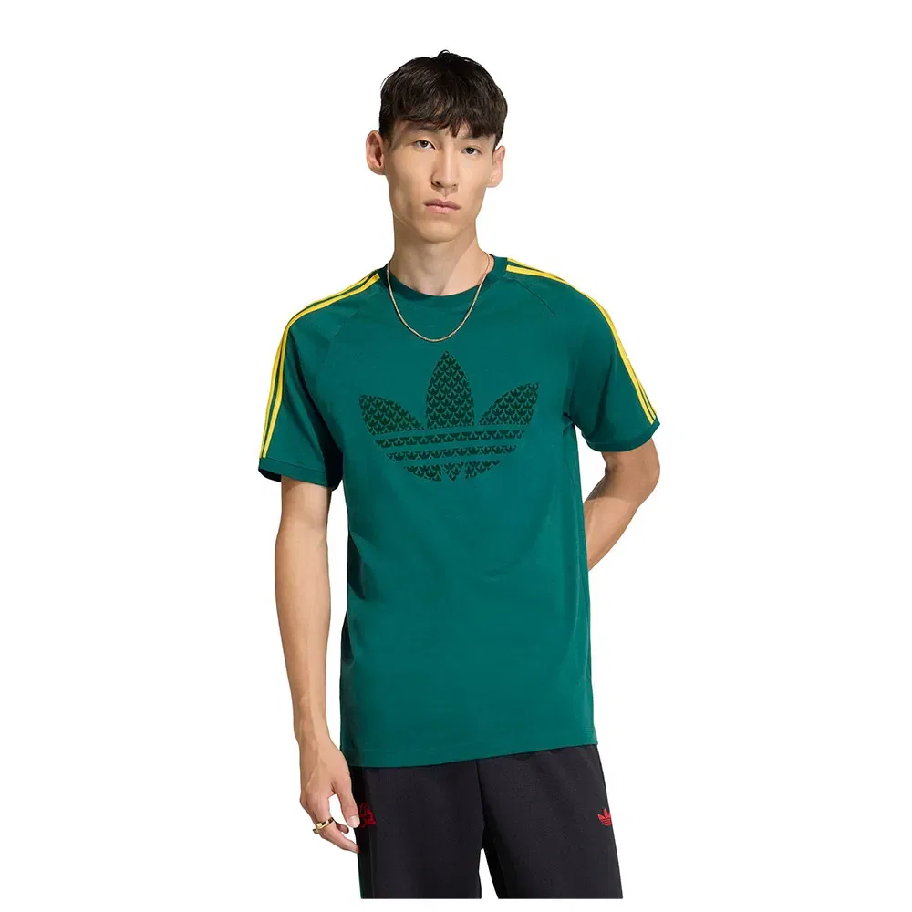 Футболка с коротким рукавом Monogram 3 Stripes Adidas Originals, зеленый