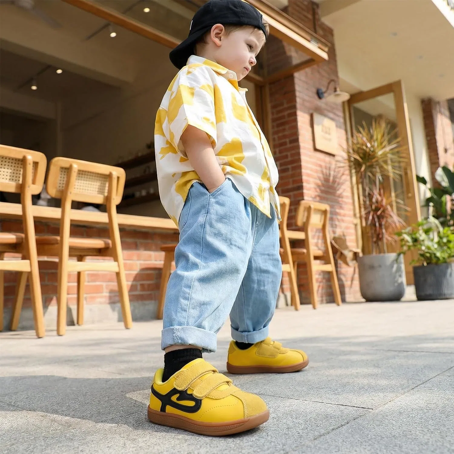 Детские кроссовки с широким носком Zero Drop STQ, Yellow — фото 2