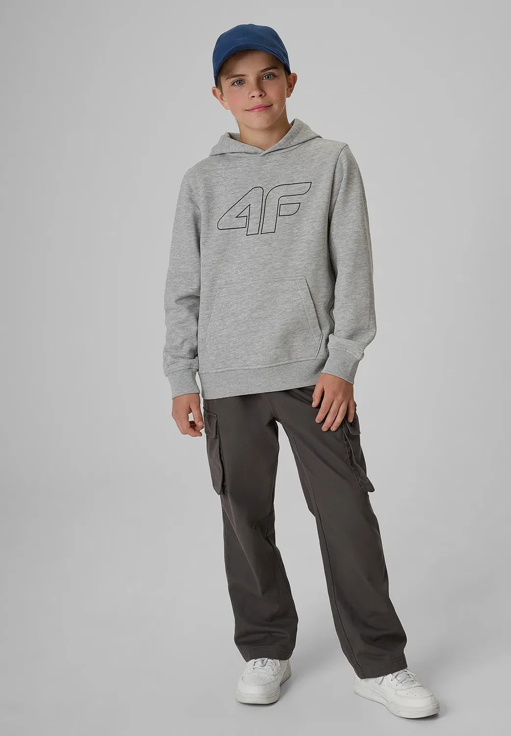 Толстовка с капюшоном 4F, Grey Melange