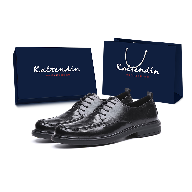 

Kaltendin Повседневные кожаные туфли мужские низкие черные, цвет Black[Box]
