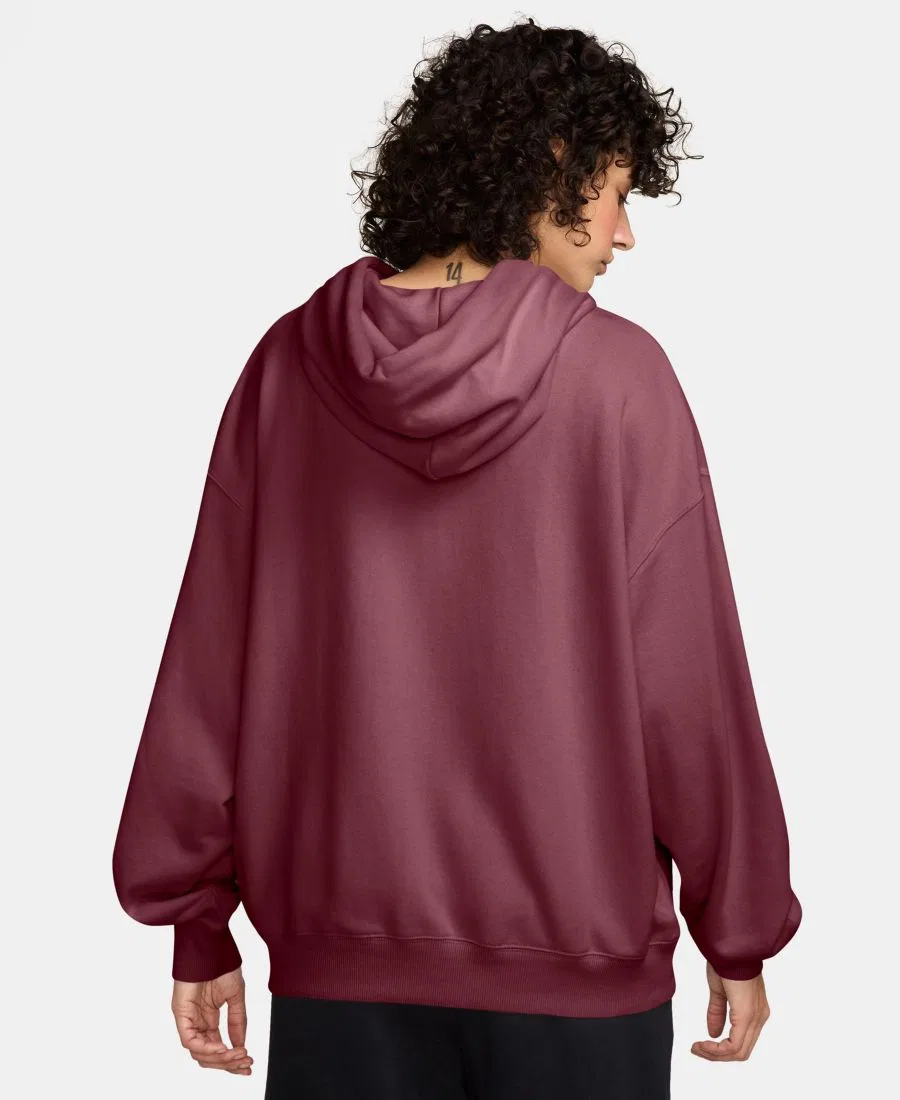 Худи Nike Studio Fleece Lightweight Oversized Full-Zip, Pink Smoke/Sail — фото 3