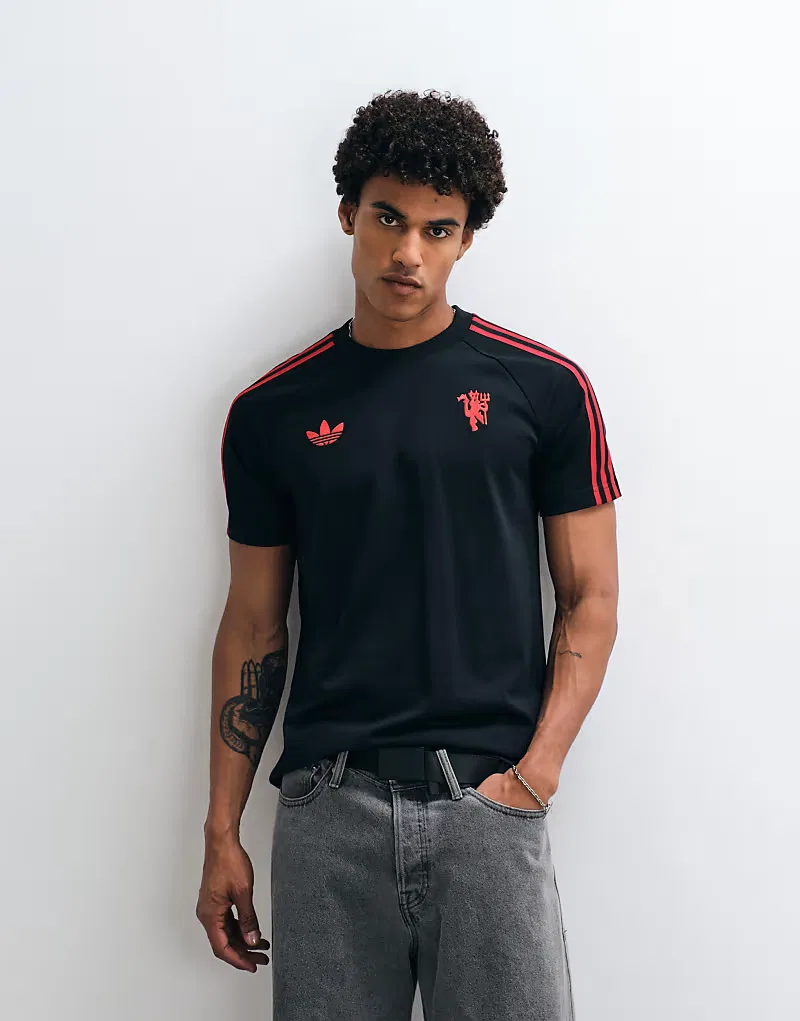 Футболка Adidas Football Manchester United 26/27 OG в черно-красном цвете — фото 3
