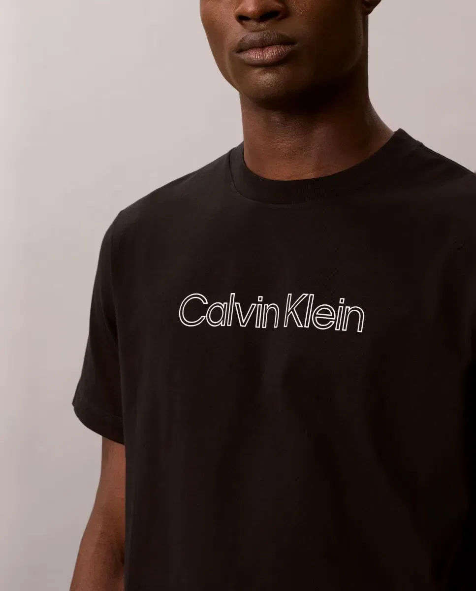 Мужская футболка с принтом Calvin Klein, Negro — фото 3