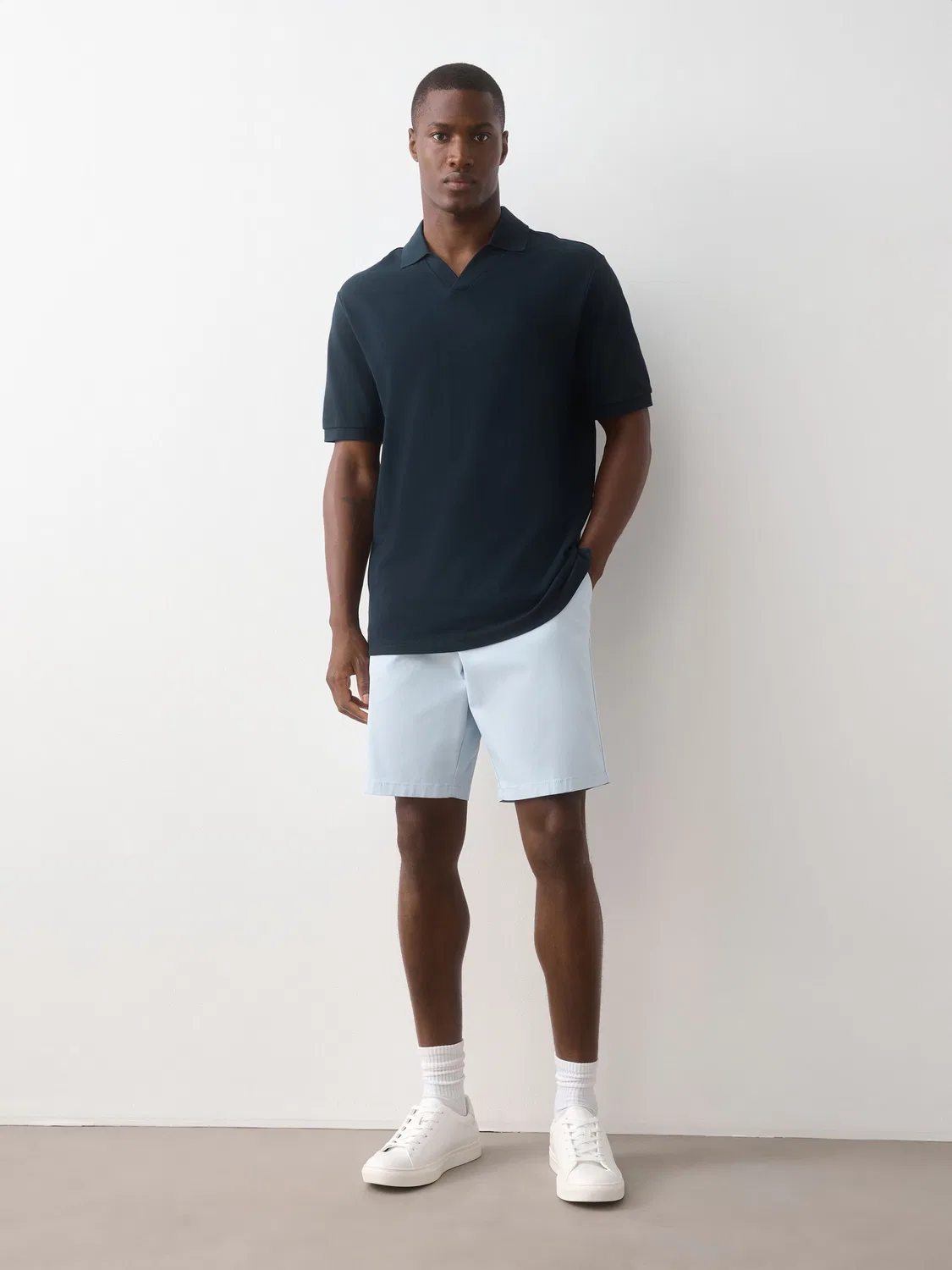 Шорты чинос, стрейч, Slim Fit Next, голубой — фото 2
