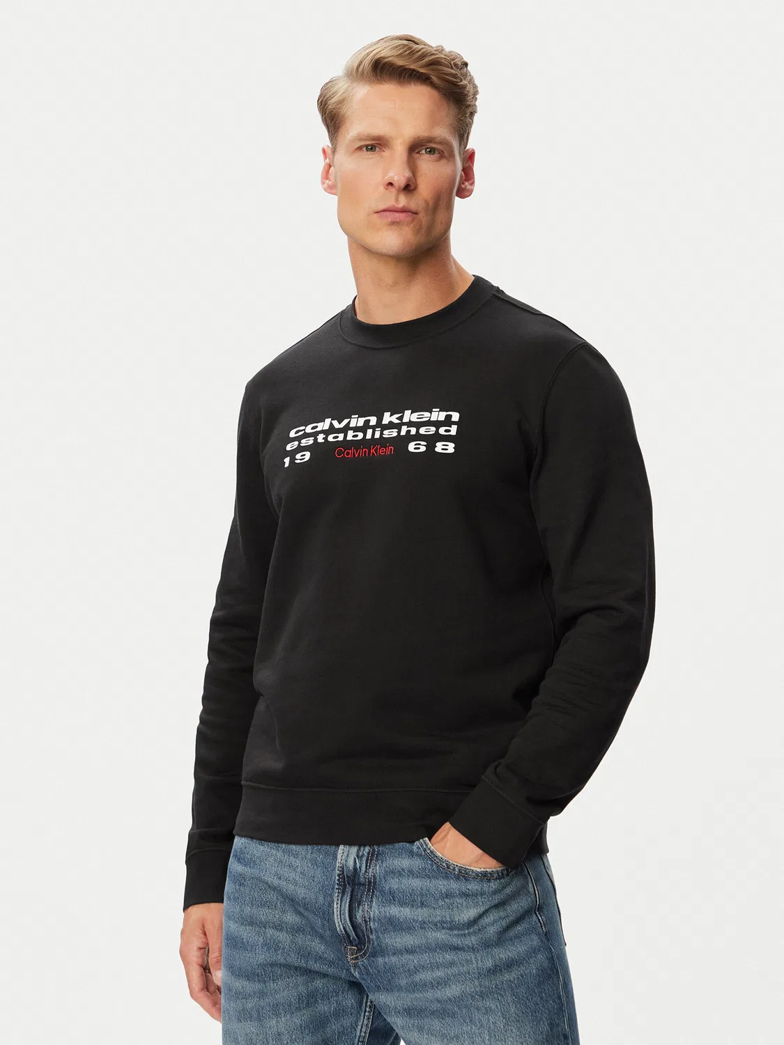Мужская толстовка стандартного кроя Calvin Klein, черный