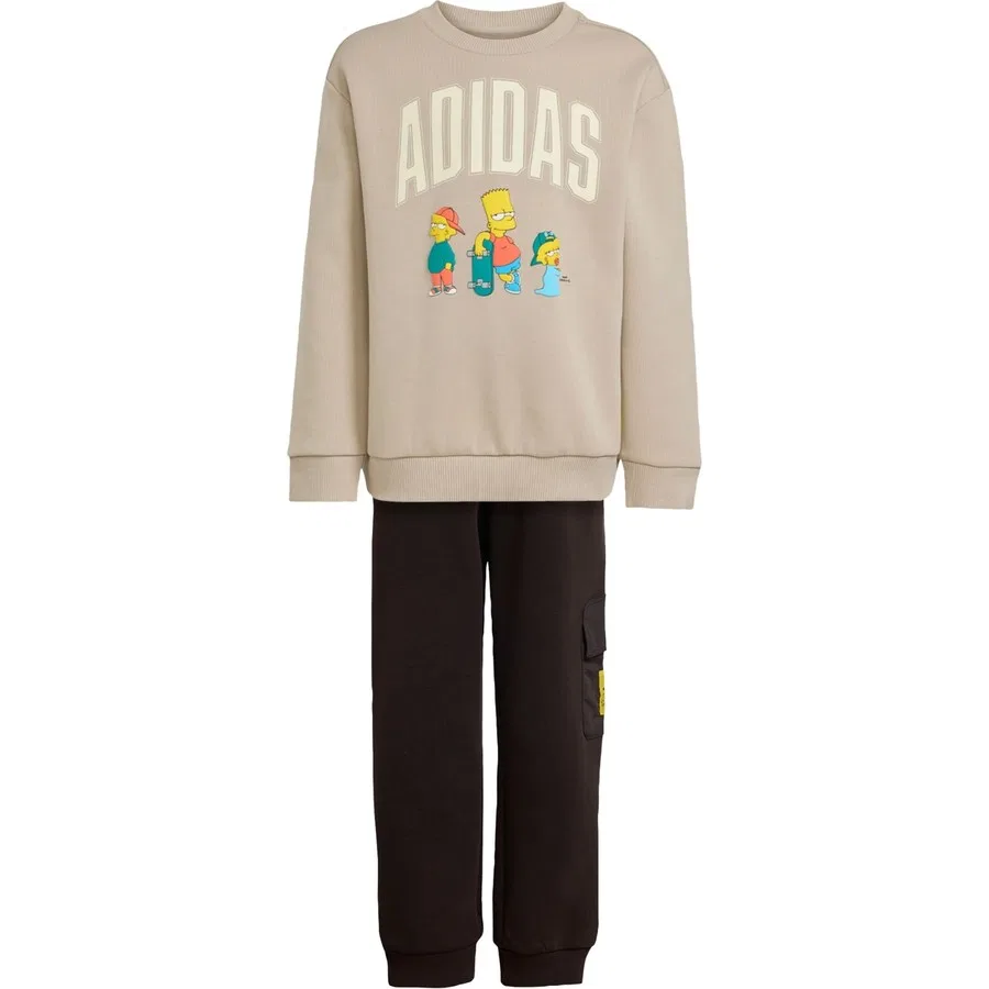 Комплект из свитшота и джоггеров The Simpsons Jogger Kids adidas, Бежевый — фото 3