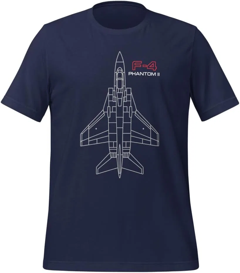 Мужская футболка с принтом F-4 Phantom II Generic, Navy