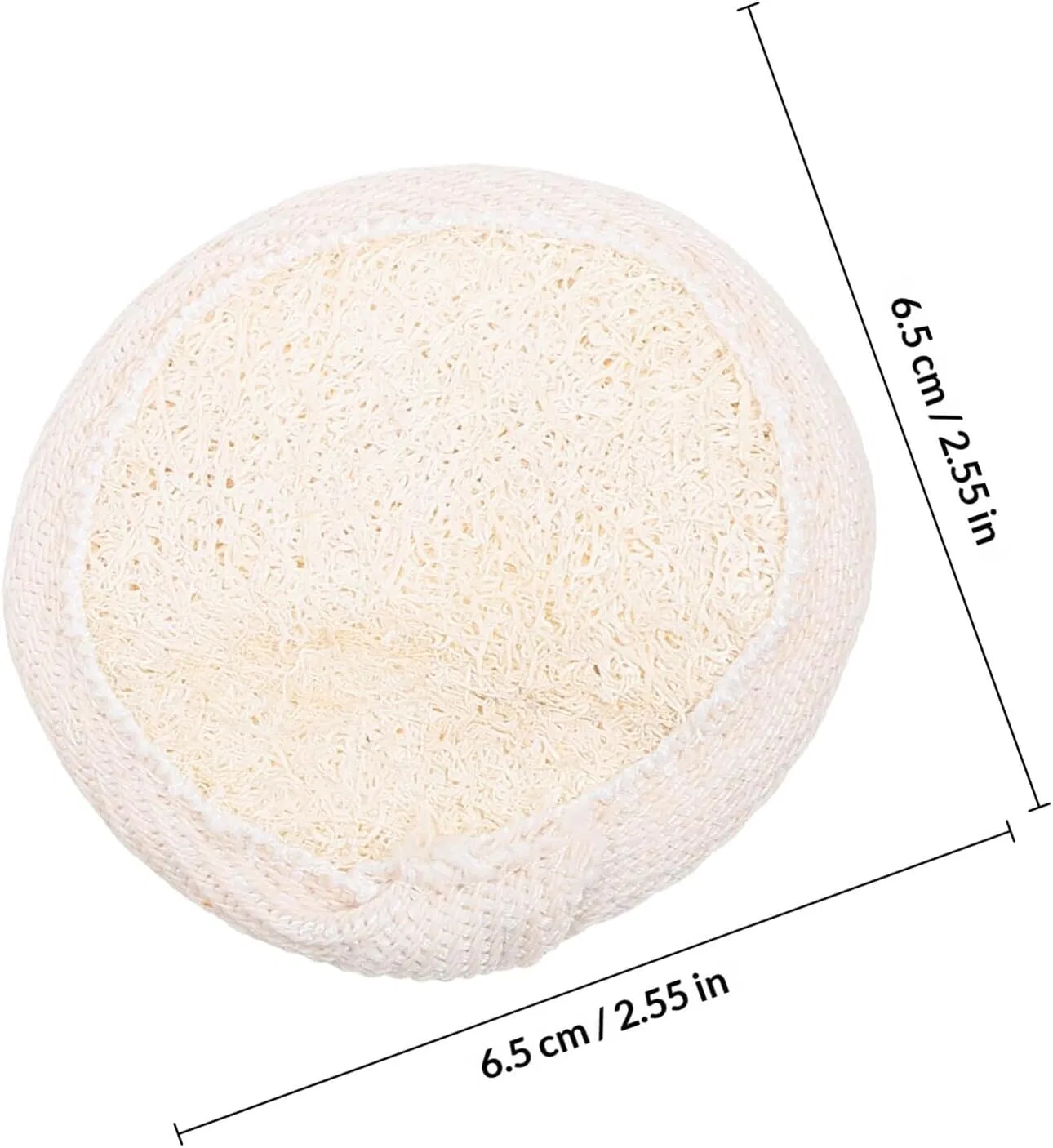 Пилинг-подушечки для лица, Luffa, CIMAXIC, 4 шт, 6.5x6.5x0.7 см, Beige — фото 2