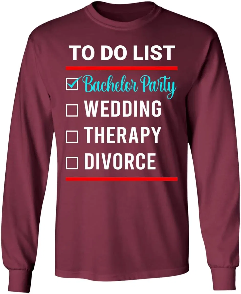 Мужская футболка с длинным рукавом с принтом Bachelor Party, Navy — фото 3