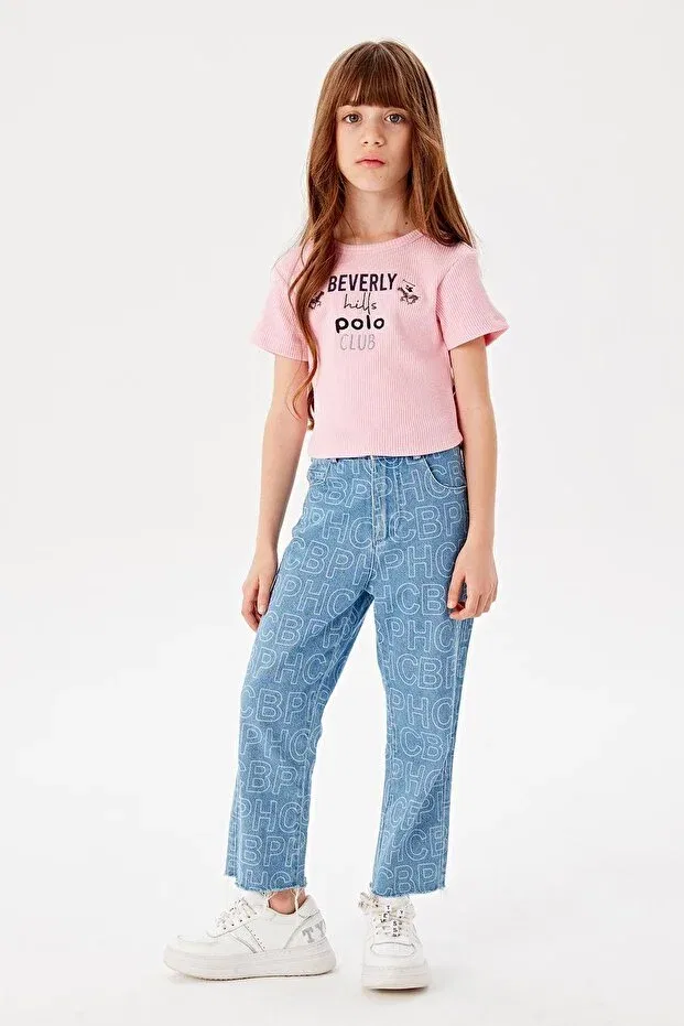 Детская футболка для девочек с длинным рукавом Beverly Hills Polo Club, Pink