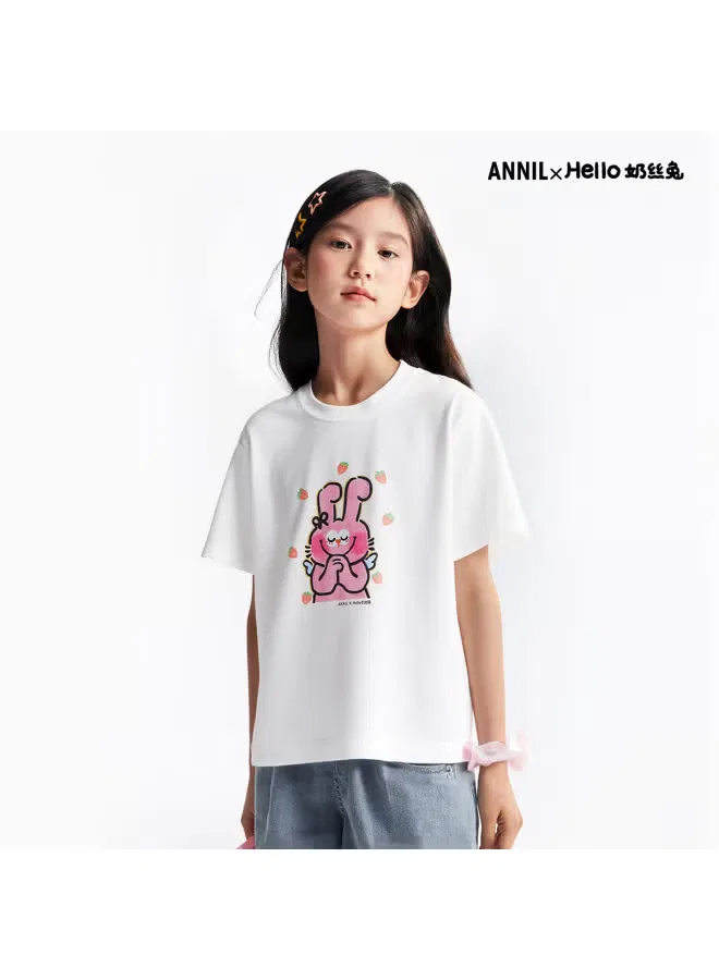 Футболка с принтом Hello Kitty Annil, бежевый — фото 2