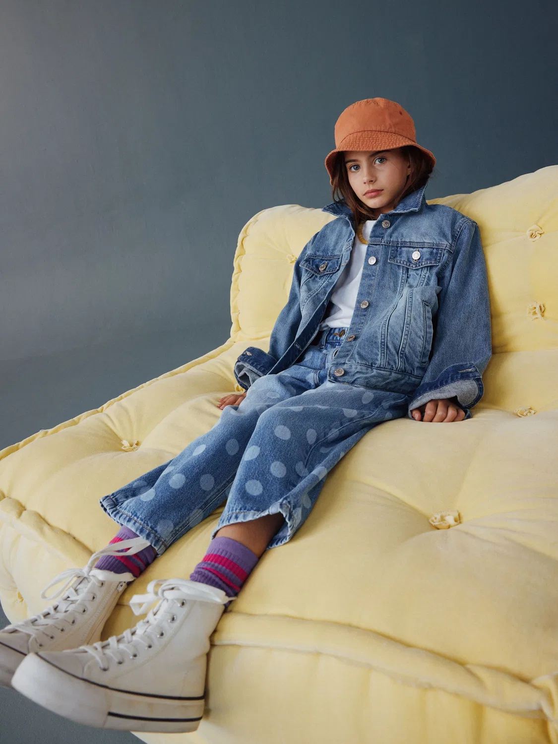 Джинсы баррель, Polka Dot Next, Lightwash Polka Dot — фото 3