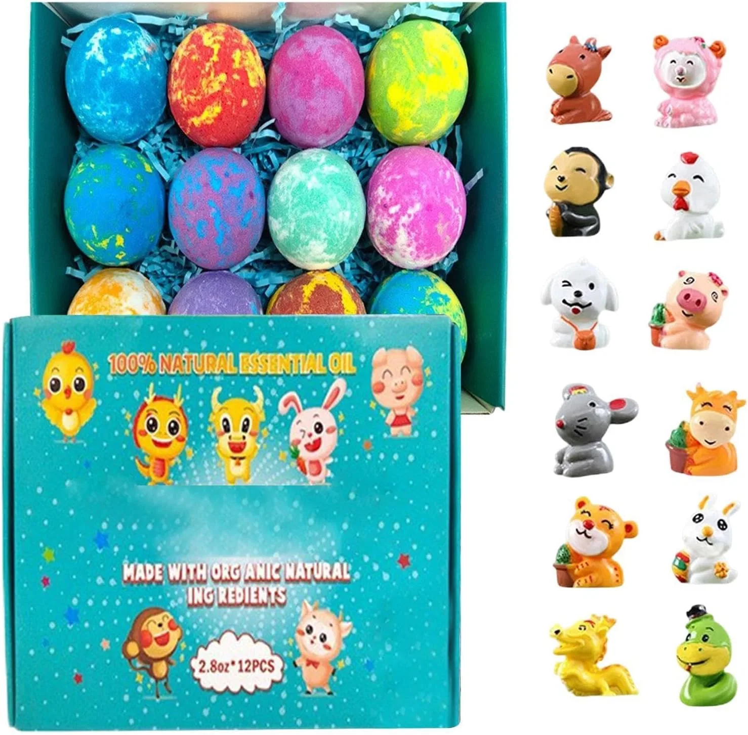 Набор бомбочек для ванны с игрушкой, 12 шт, 60 г, Générique