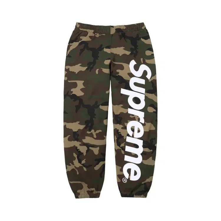 Спортивные штаны с атласной аппликацией Supreme, зеленый