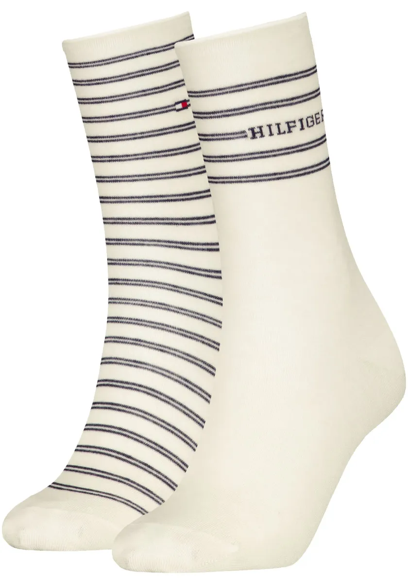 

Носки Tommy Hilfiger (2 шт.) с надписью-логотипом, кремовый