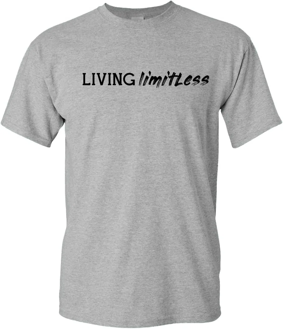 Мужская мотивационная футболка с принтом Living Limitless, Black — фото 3