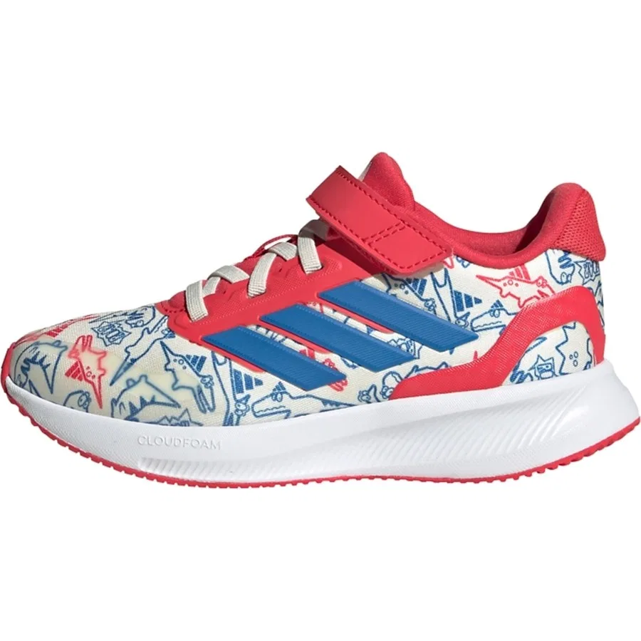 Кроссовки детские с принтом Runfalcon 5 Dino adidas, Белый — фото 2