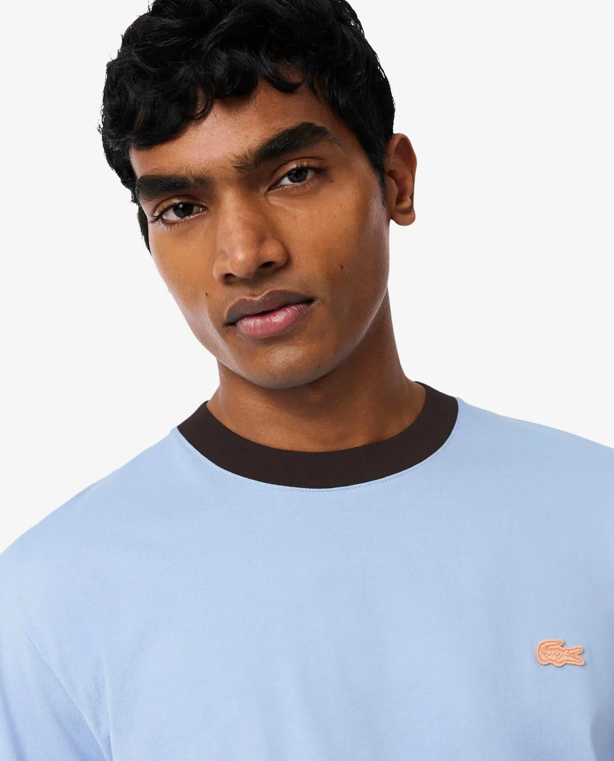 Мужская футболка Lacoste с коротким рукавом, свободный крой, Azul Claro — фото 3