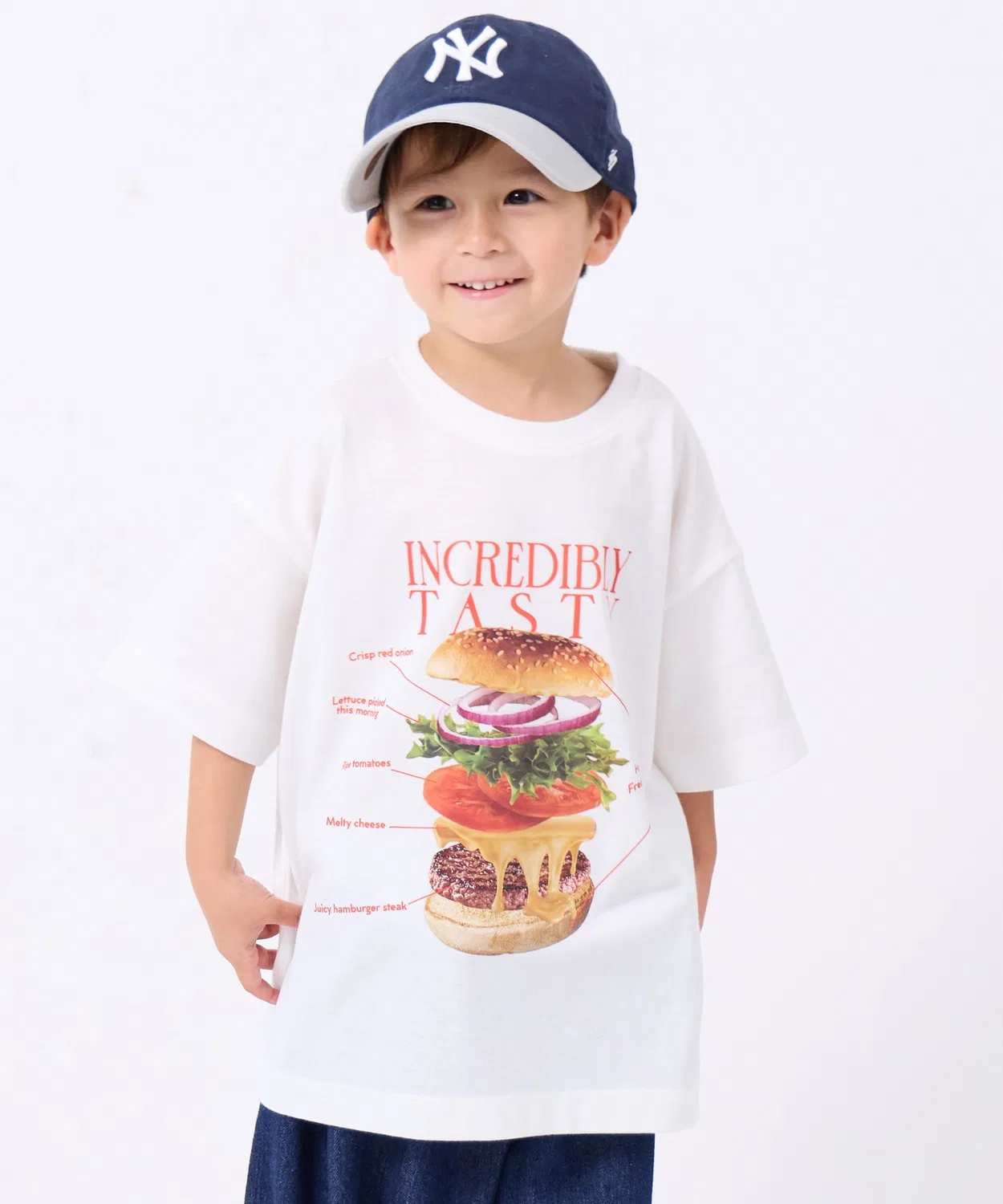 Детская футболка с принтом Retro Food Unisex pairmanon, Белый