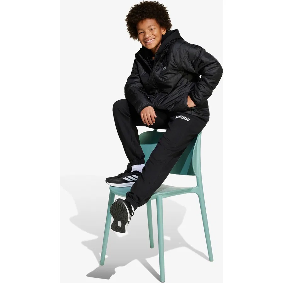 Детская куртка с капюшоном и утеплителем Essentials Light Padded adidas, Черный — фото 2