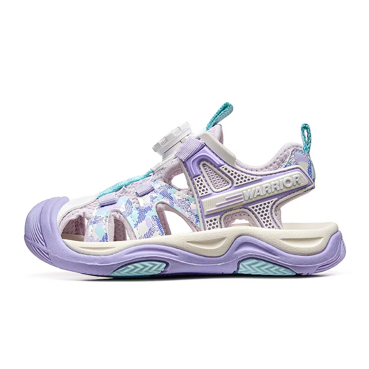 Детские сандалии с увеличением роста Purple Ecru Green WARRIOR