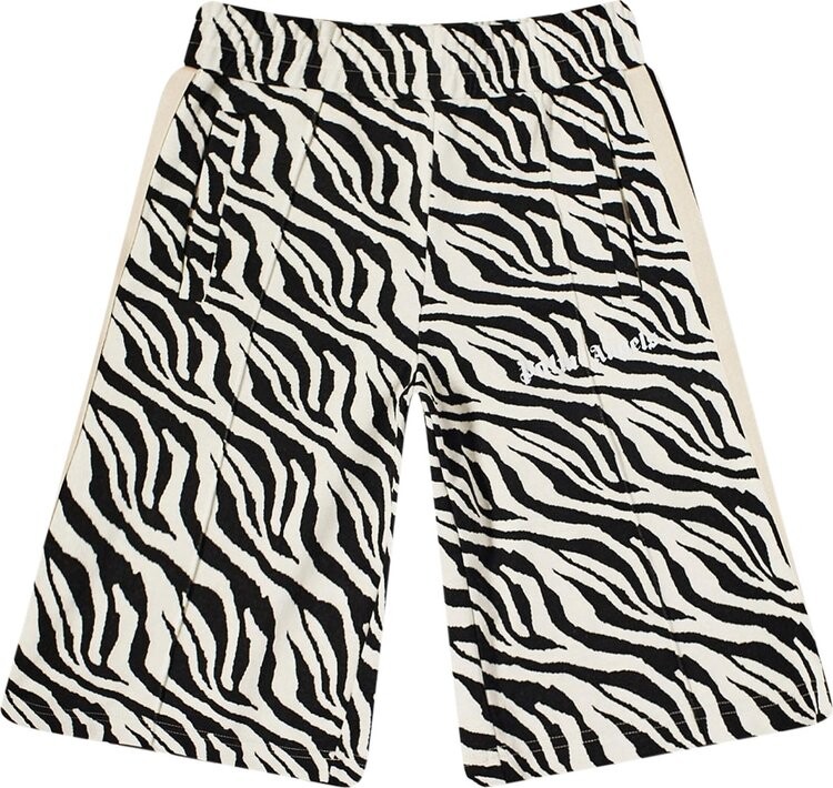 

Шорты Palm Angels Zebra Jacquard Track Short 'Black/White', черный