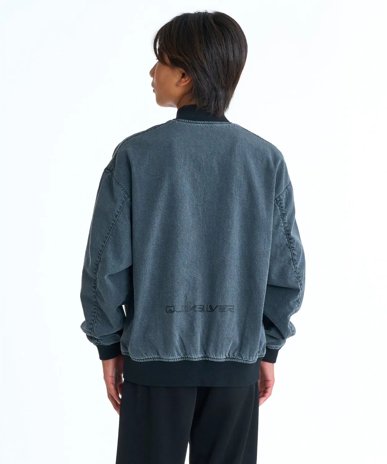 Детская куртка-блузон с джинсовой отделкой, свободного кроя Quiksilver, Grey — фото 3