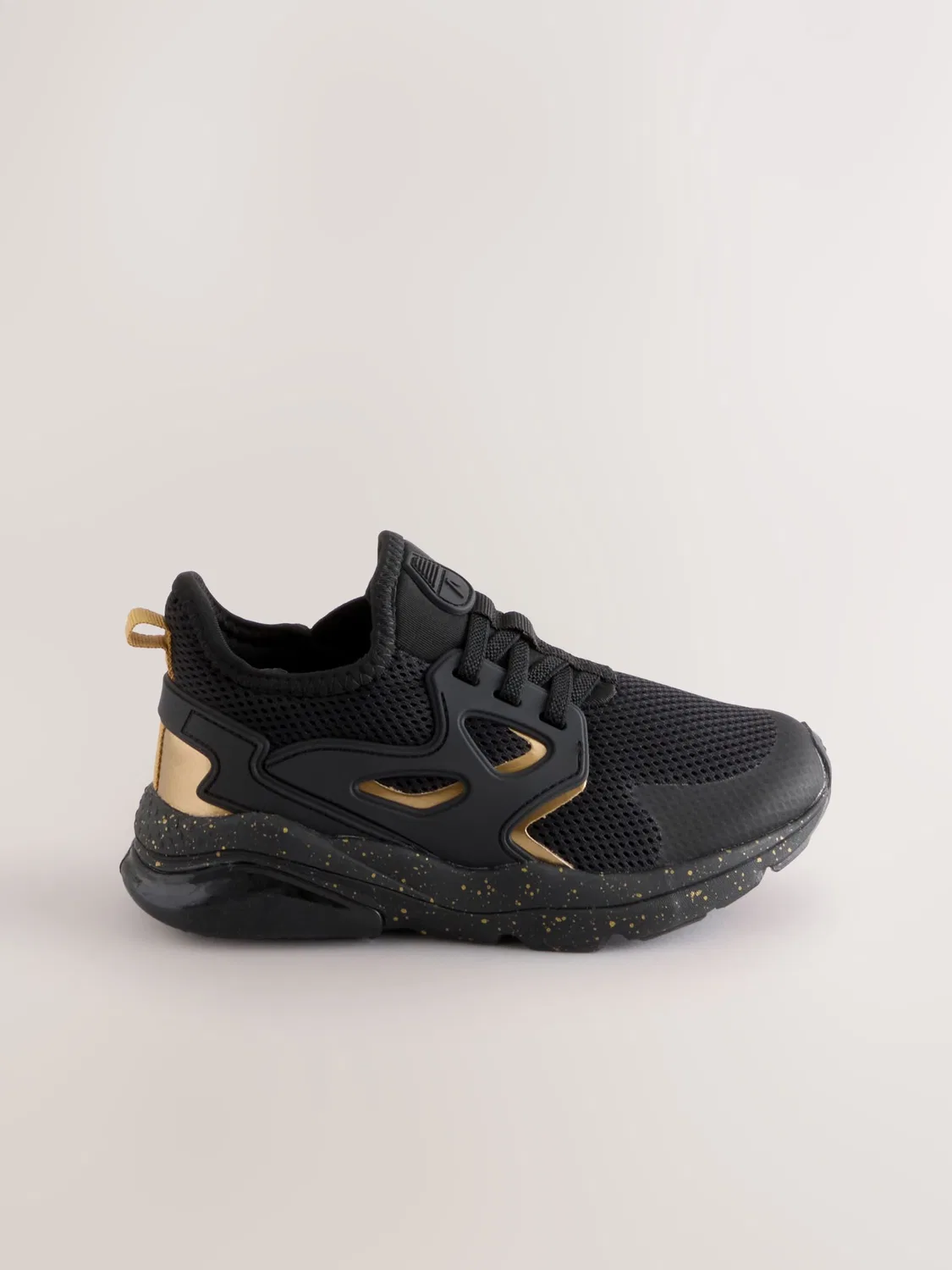 Кроссовки на эластичных шнурках Next Black/Gold — фото 2