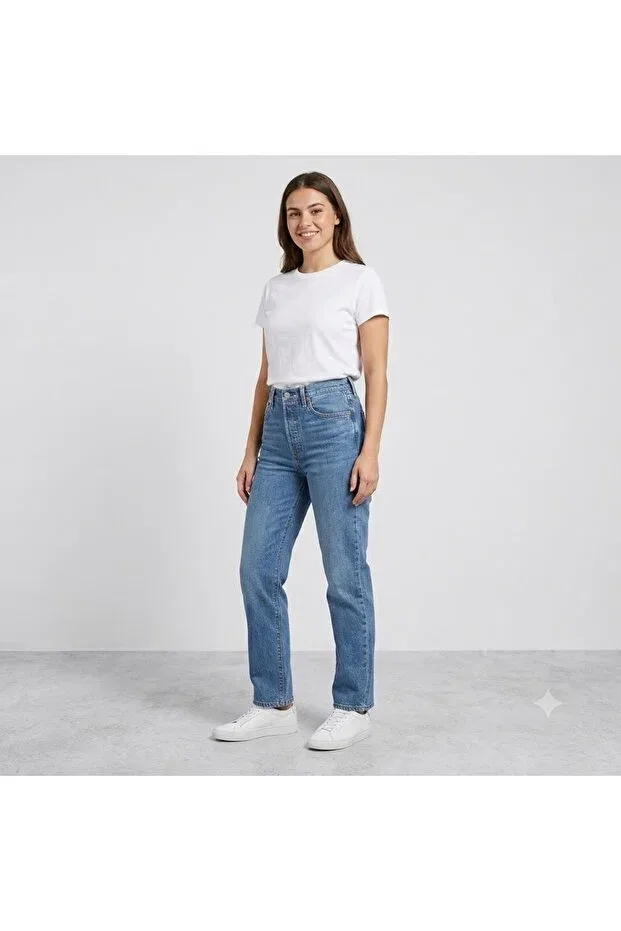 Женские джинсы укороченные 501 crop Levi'S, Blue