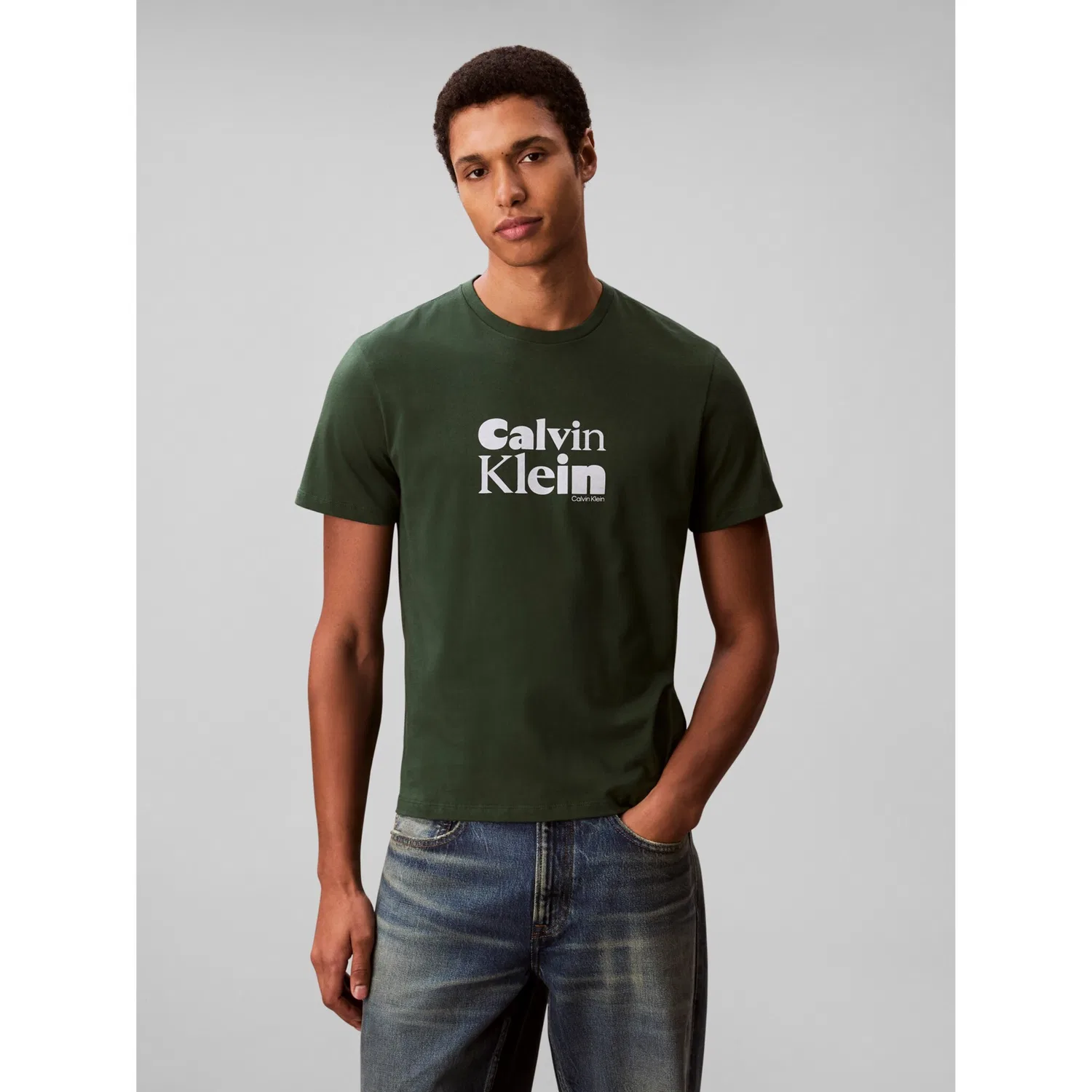 Мужская хлопковая футболка Calvin Klein, Sycamore