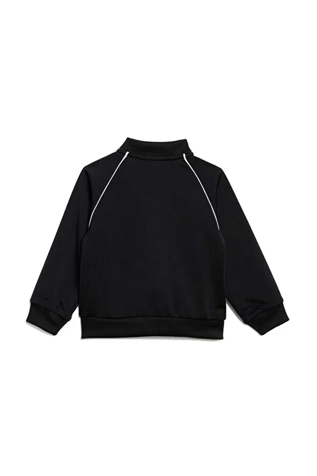 Детский спортивный костюм-двойка с поло Adidas, Black — фото 3