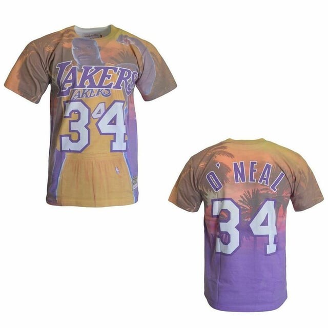 

Мужская футболка Mitchell & ness la Lakers Шакил О'Нил Mitchell And Ness, желтый