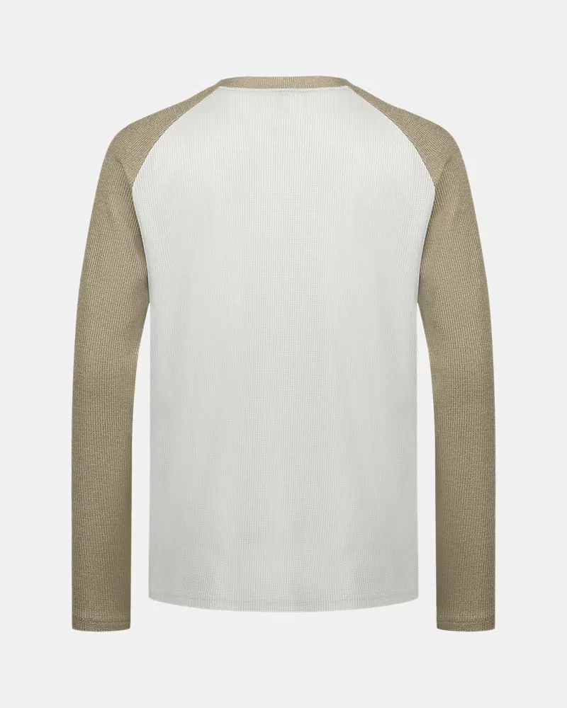 Футболка с длинным рукавом термо с регланом UA Thermal Raglan UnderArmour, Summit White/White — фото 3