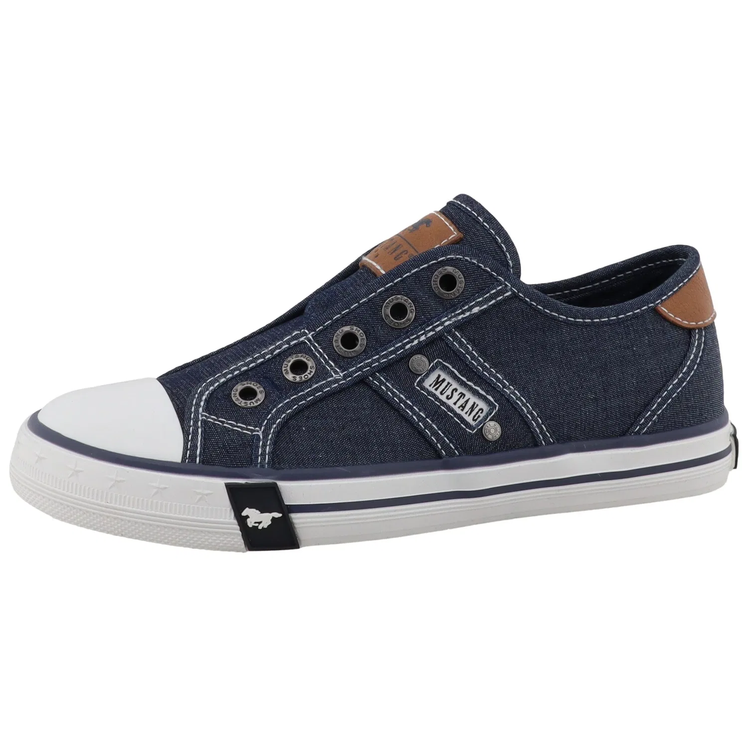 Детские слипоны-кроссовки на резинке Mustang Shoes, Navy