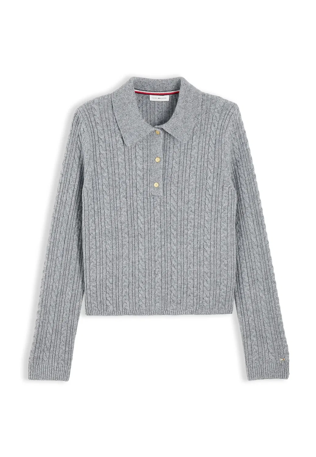 Кабель стандартной посадки - перемычка Tommy Hilfiger, Medium Grey Heather — фото 4