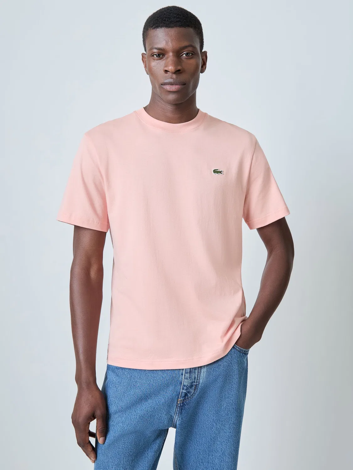 Lacoste Розовая хлопковая трикотажная футболка свободного кроя Lacoste — фото 2
