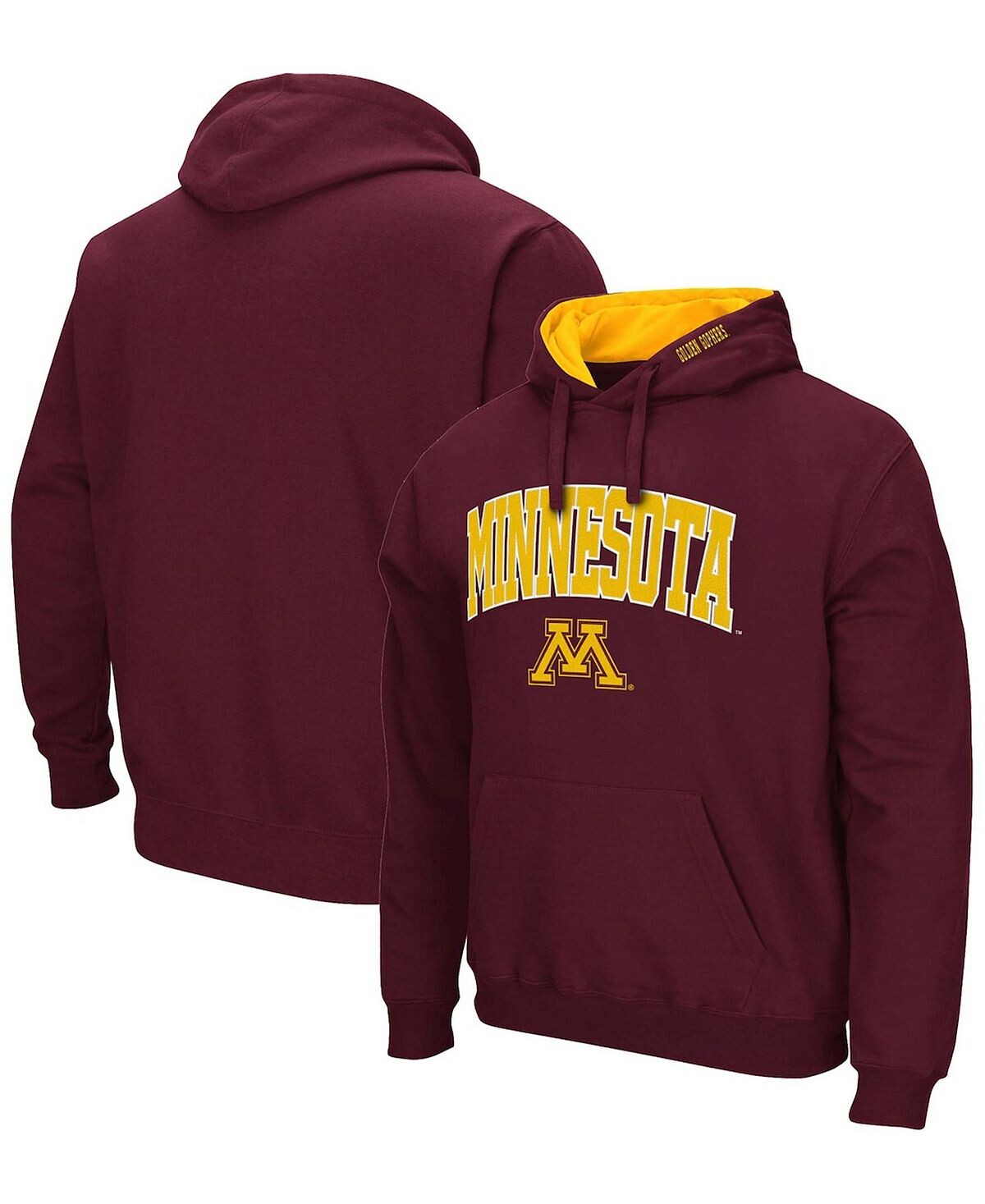 

Мужская худи maroon minnesota golden gophers arch logo 3.0 pullover hoodie Colosseum