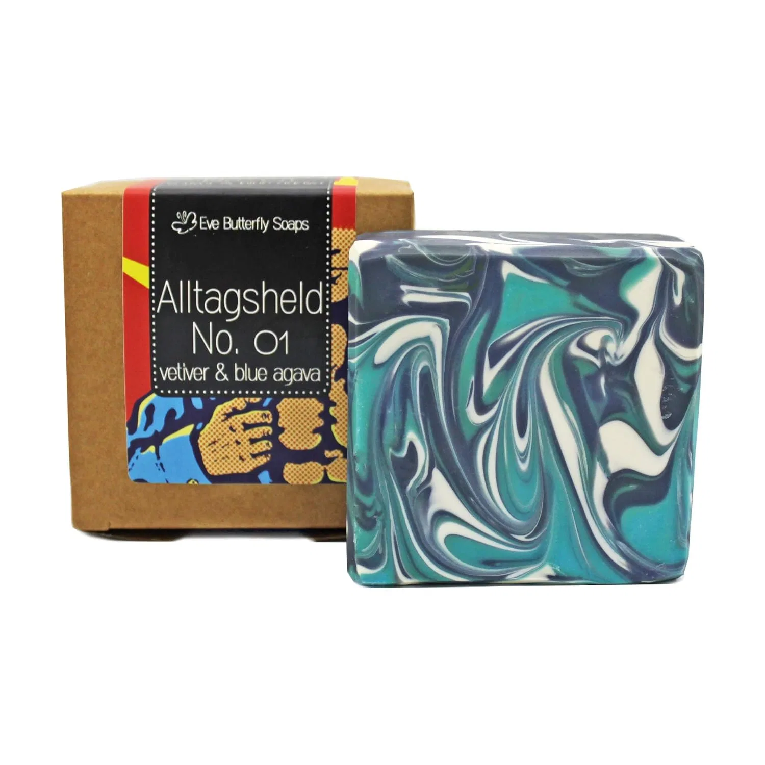 Мыло Natural Soap Everyday Hero N°1 с ароматом Blue Agave & Vetiver, 120 г, EveButterflySoaps