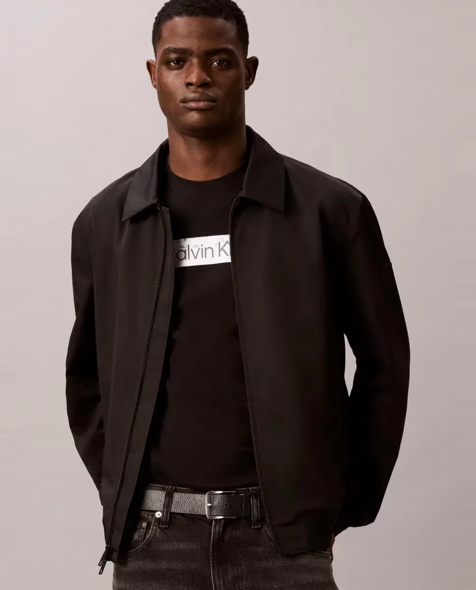 Мужская футболка хлопковая с принтом Calvin Klein, Negro — фото 4
