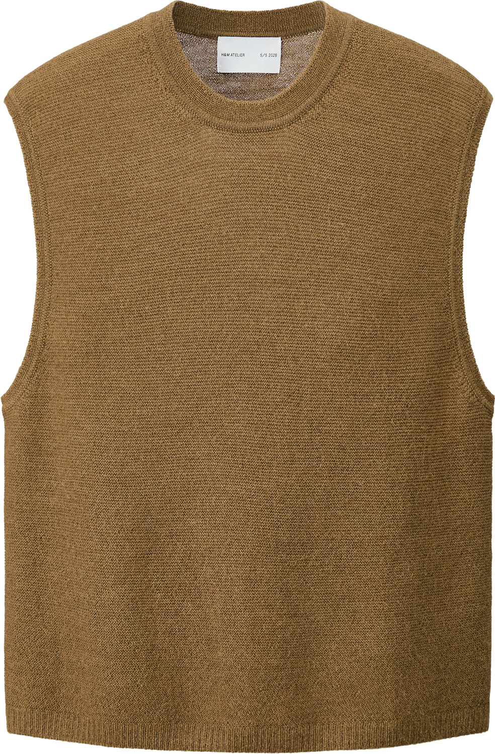 

Жилет H&M Atelier Loose-Fit Purl-Knit, коричневый, Бежевый, Жилет H&M Atelier Loose-Fit Purl-Knit, коричневый