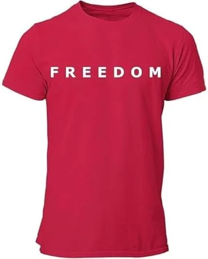 Футболка с принтом Freedom, Red